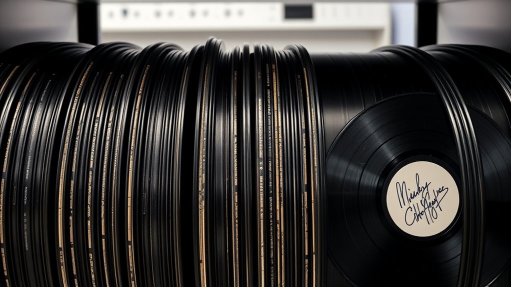 store records upright properly