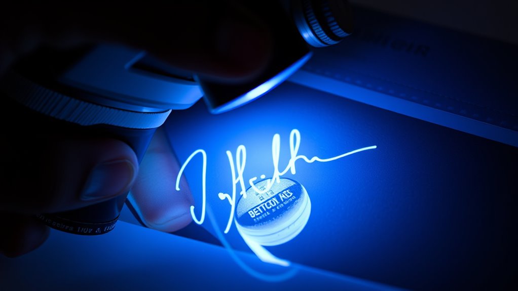 uv light reveals signature details