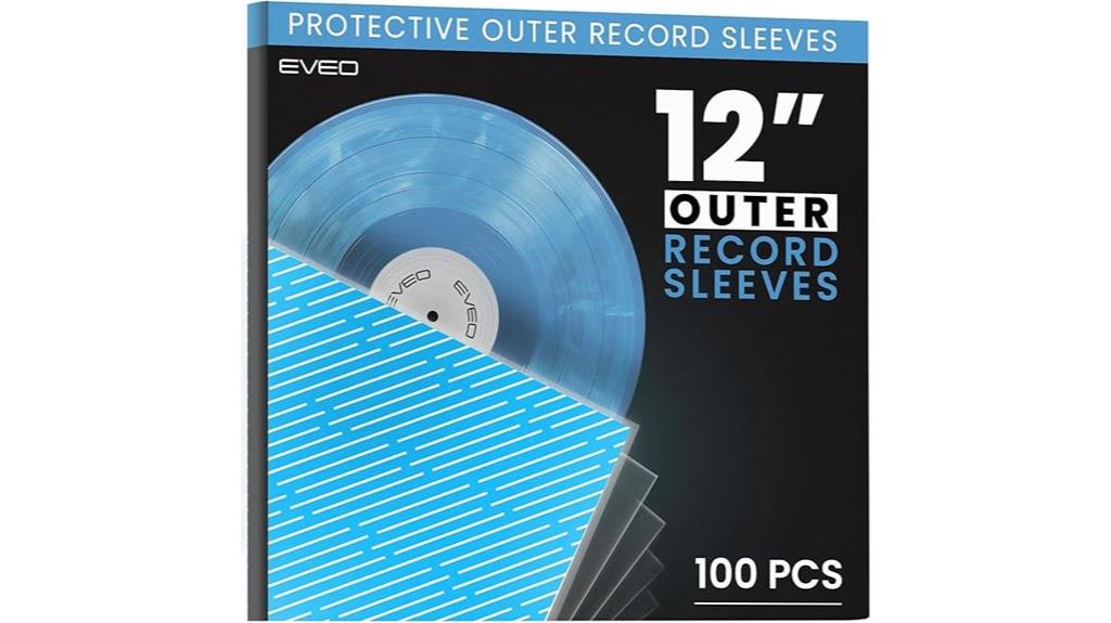 100 pack vinyl record sleeves