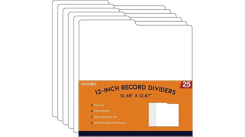 12 inch record dividers