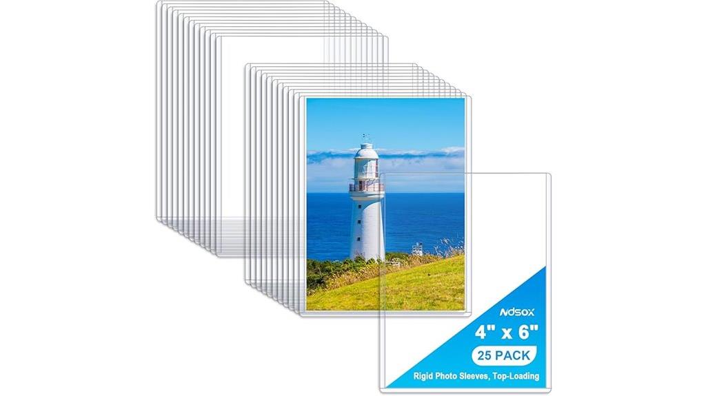 25 pack rigid photo protectors