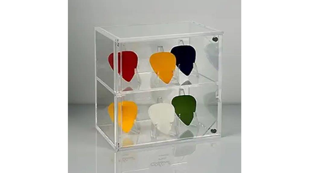 acrylic guitar pick box