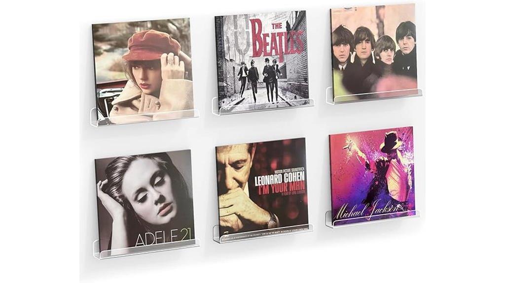 acrylic record shelf set