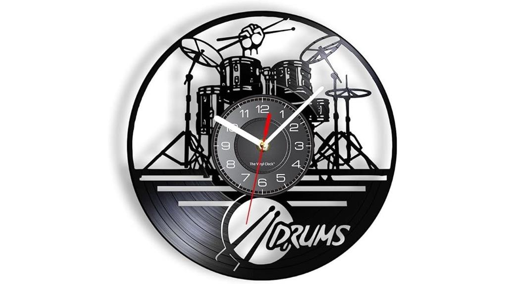 acrylic vinyl record clock