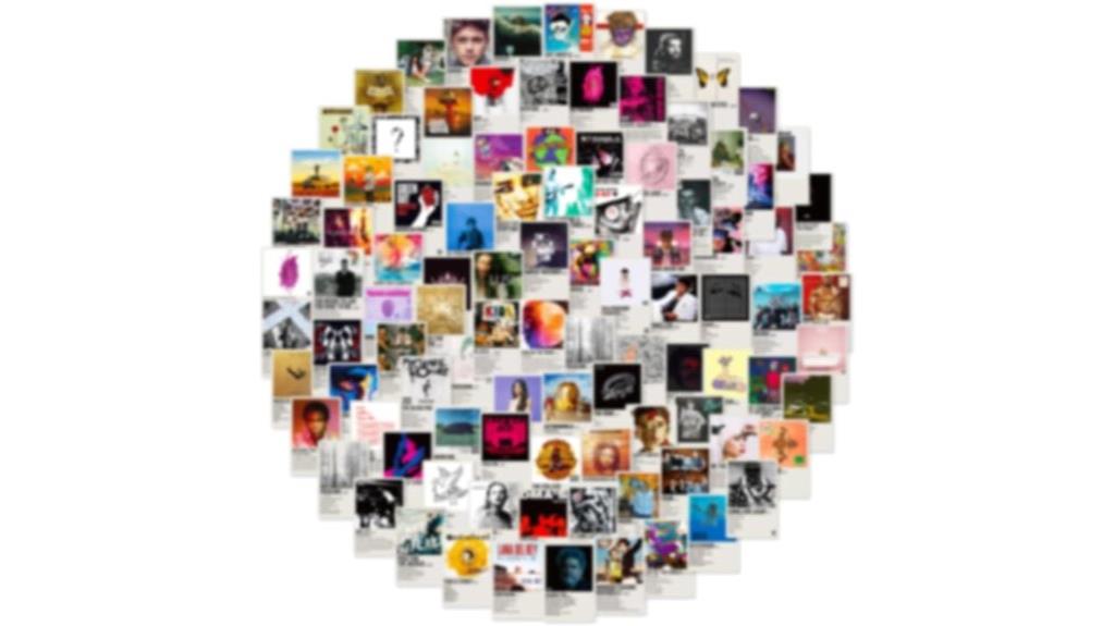 album cover sticker set