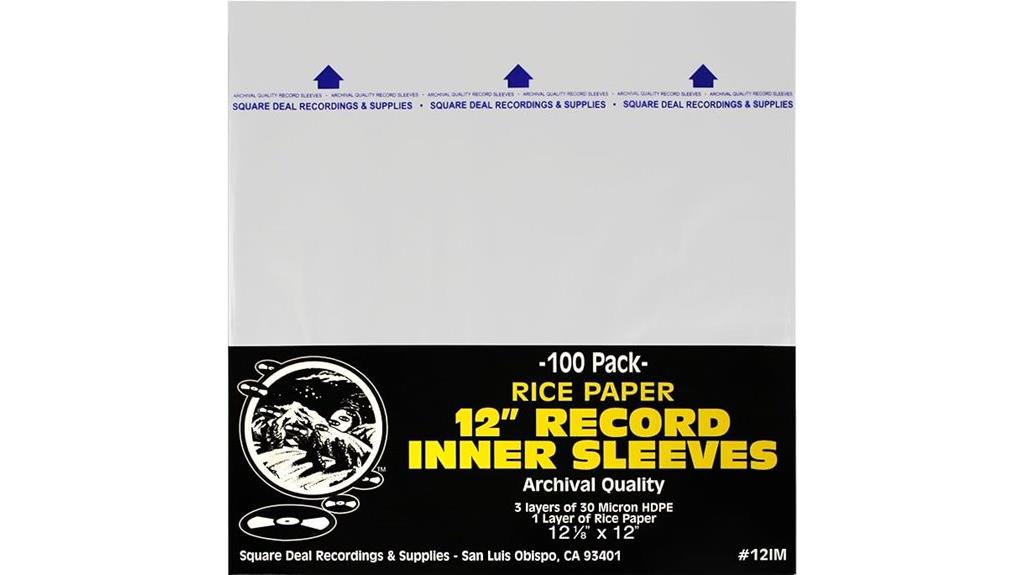 archival anti static record sleeves
