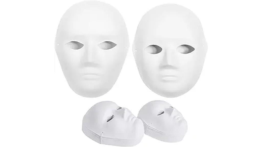 assorted paper mache masks