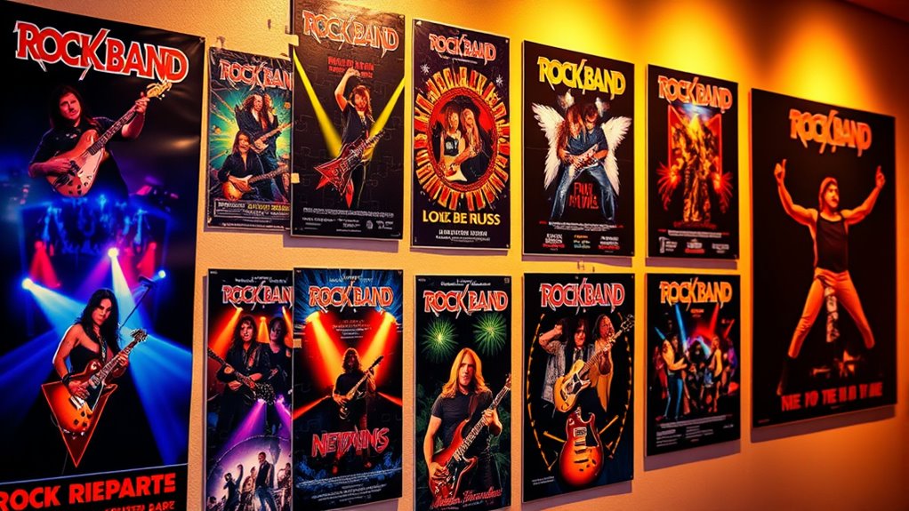 authentic high quality band posters