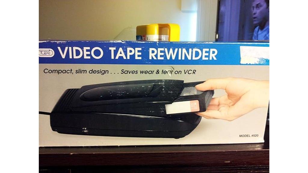 automatic video cassette rewinder
