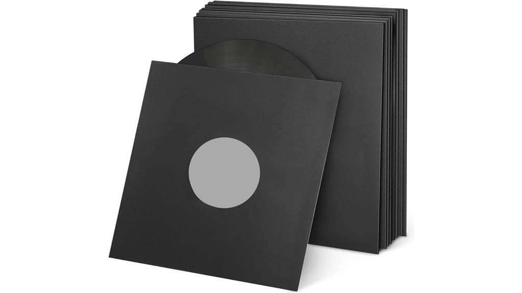 black 12 inch record sleeves