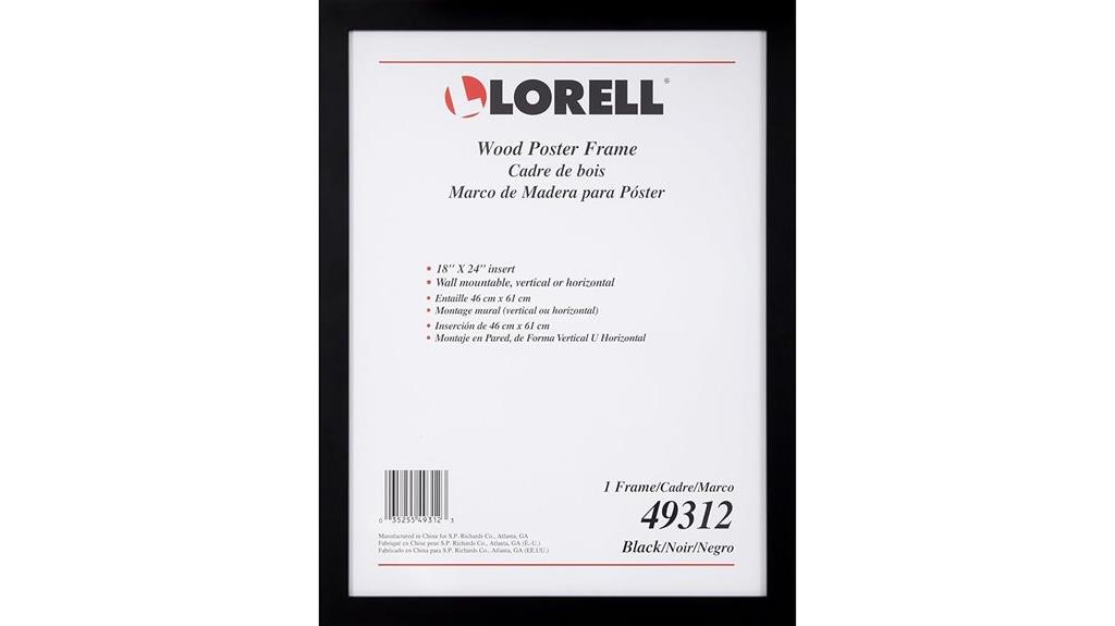 black lorell wood frame