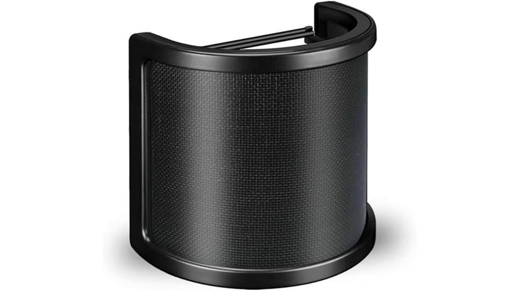 black metal mesh windscreen