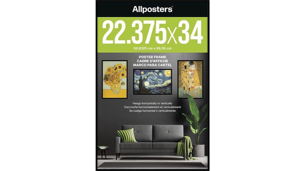 black poster frame 22 4x34