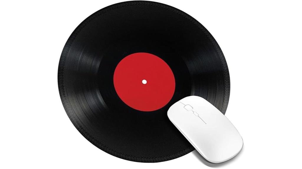 black red vinyl mouse pad