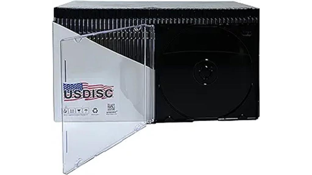 black slimline cd cases