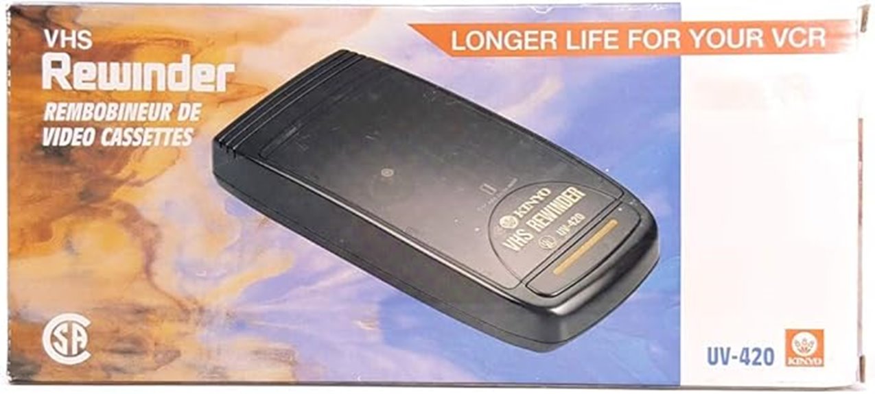 black vhs tape rewinder