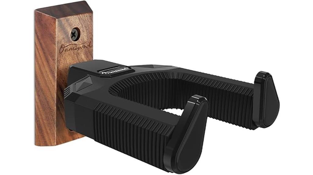 black walnut guitar hanger