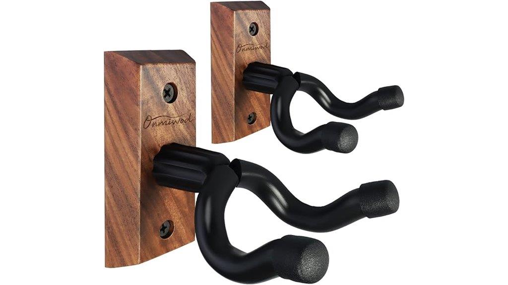 black walnut guitar hangers
