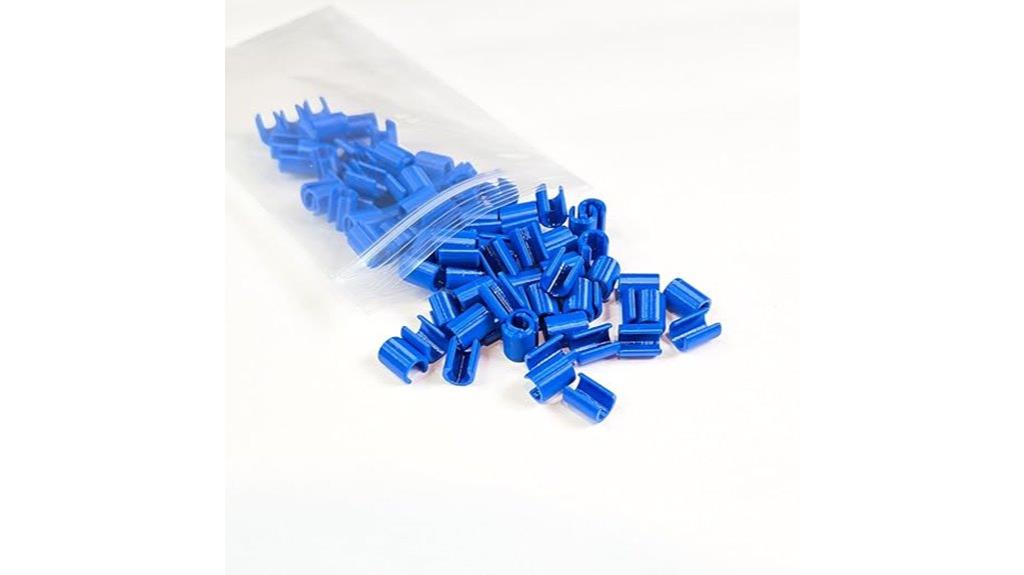 blue cable label rings