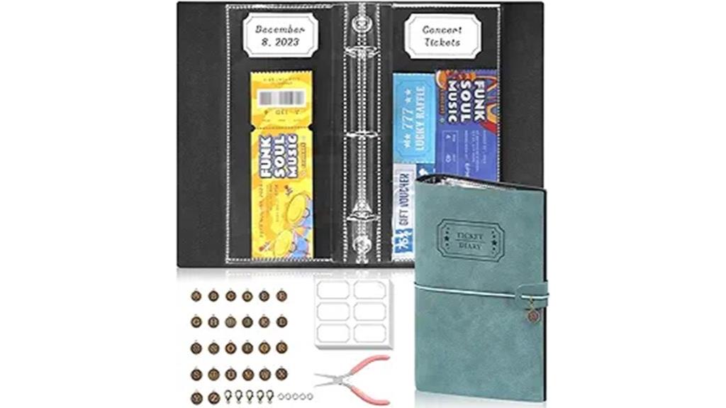 blue pu leather organizer