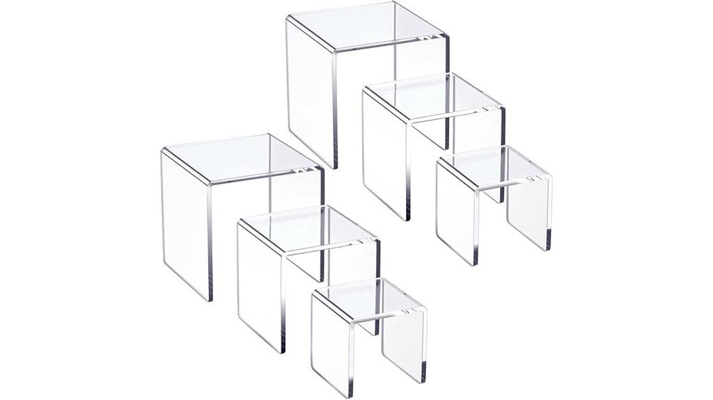 clear acrylic display risers