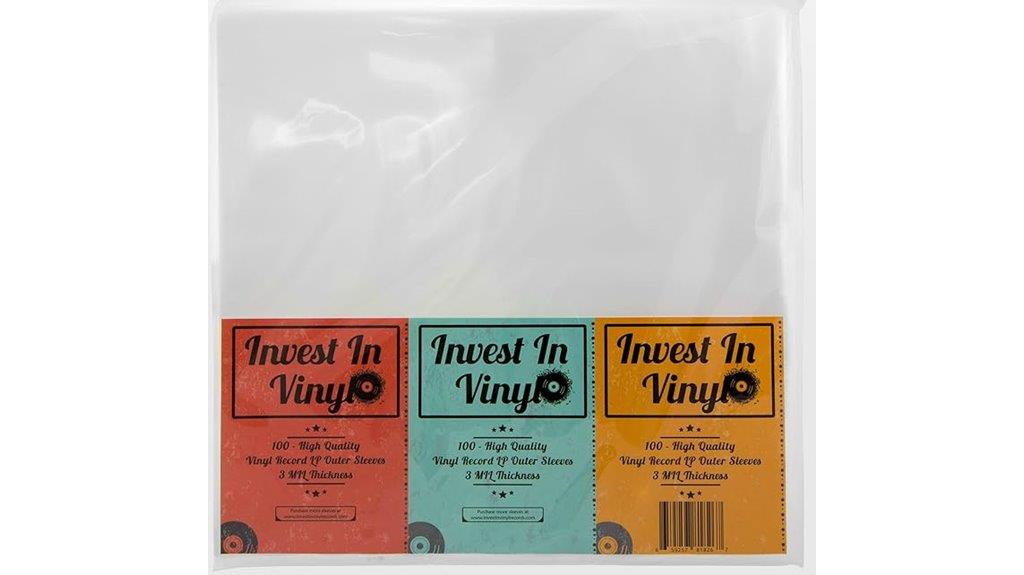 clear plastic record sleeves