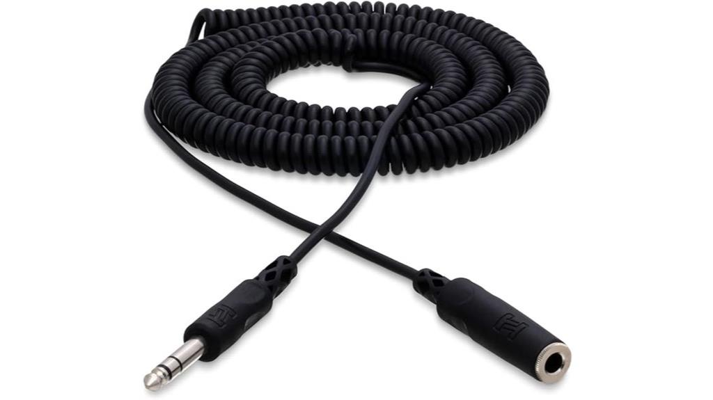 coiled 25 foot cable