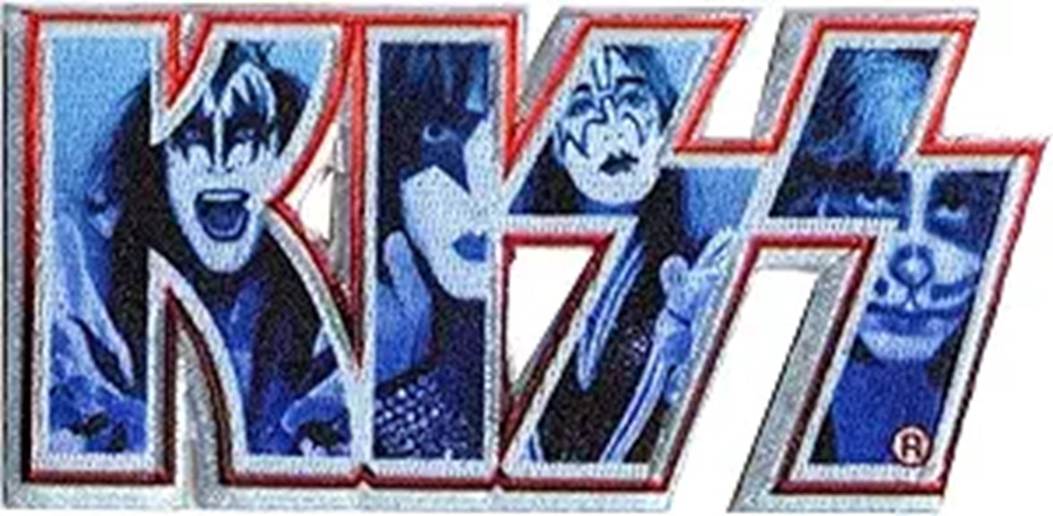 colorful kiss band patch