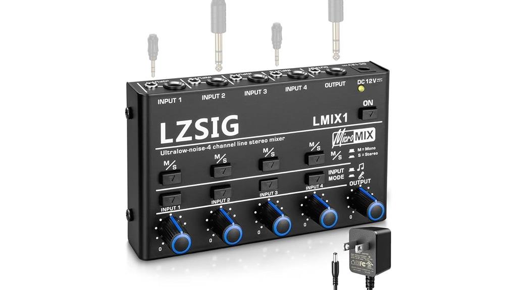 compact 4 channel mixer