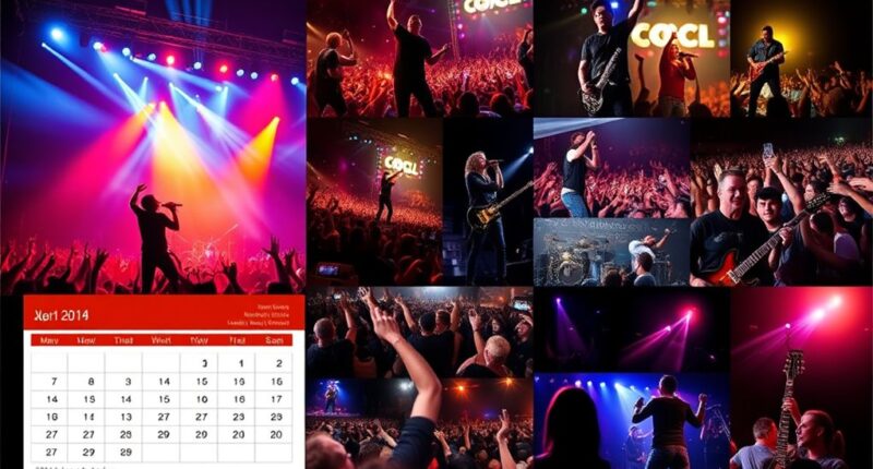 concert calendar wall posters