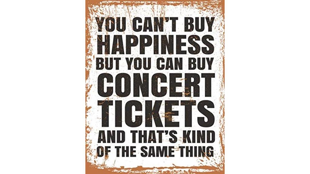 concert ticket record book