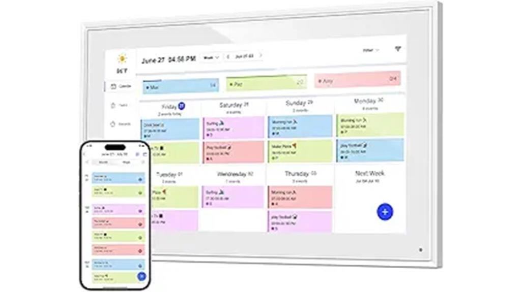 digital touchscreen chore calendar