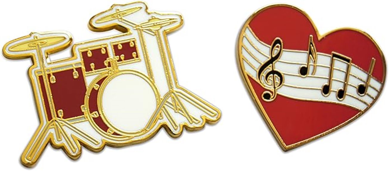 drummer pin and tie set