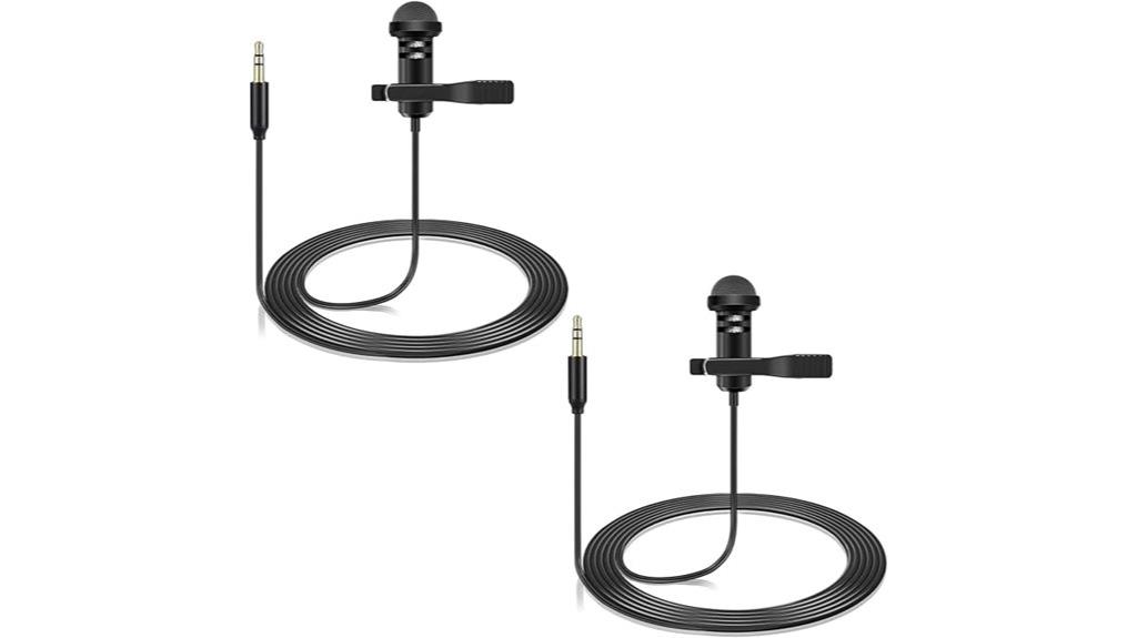 dual lavalier microphone set
