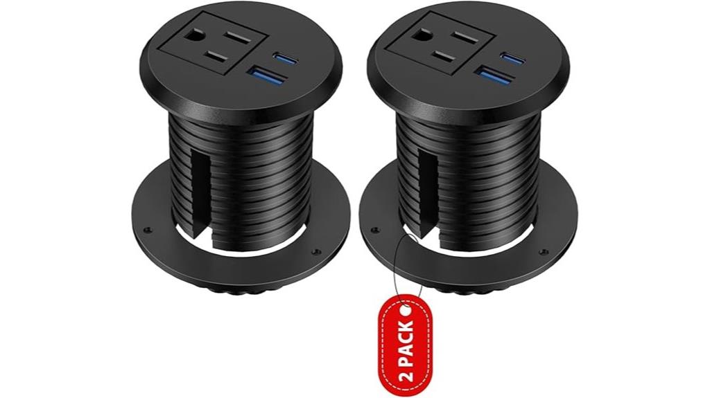 dual usb c power grommets