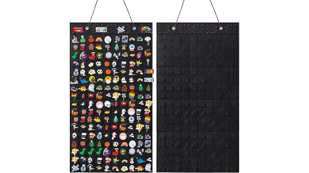 enamel pin wall organizer