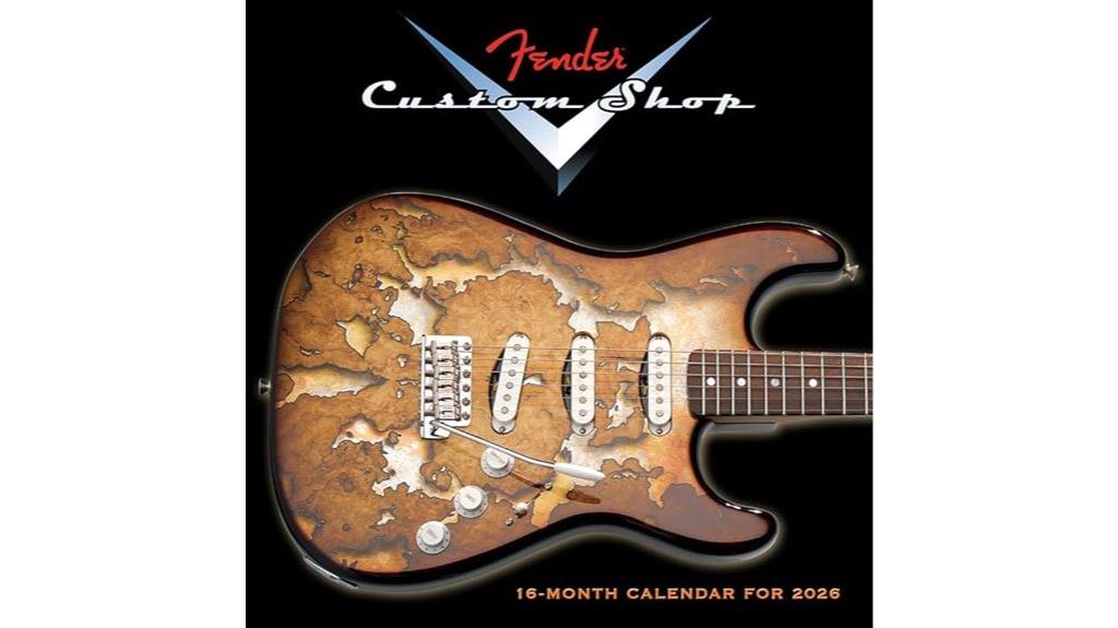 fender custom guitar calendar