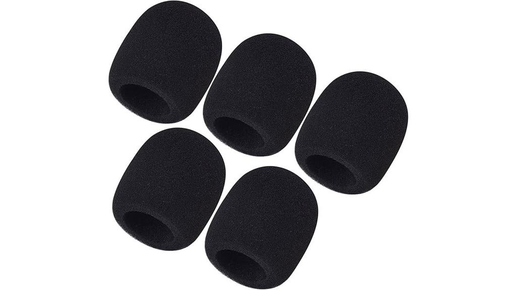 five microphone foam covers