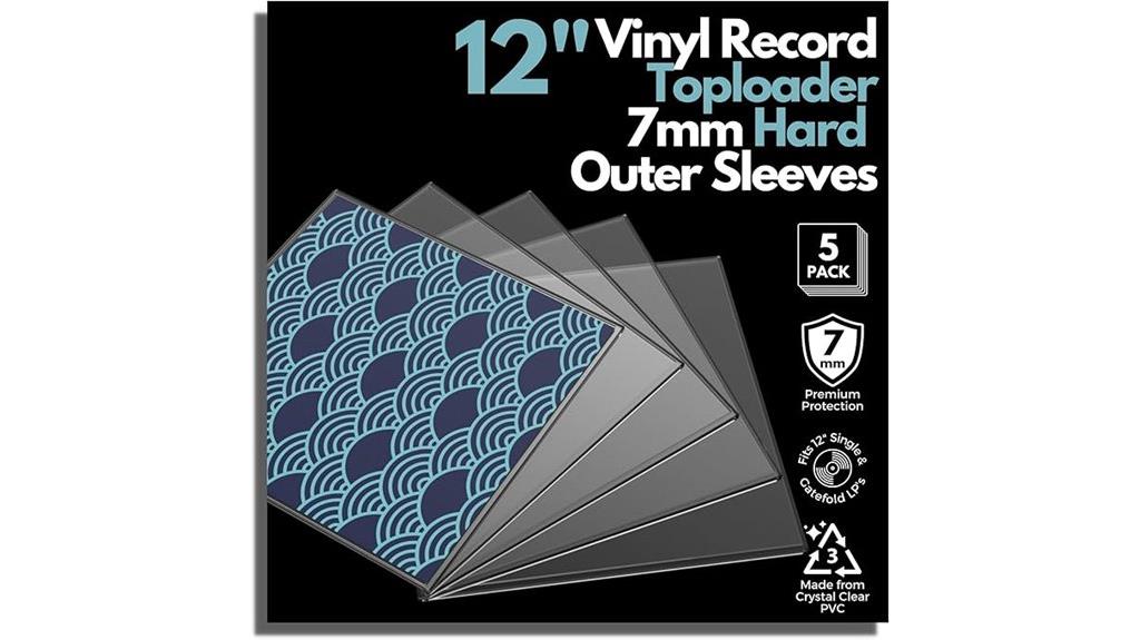 five protective record covers