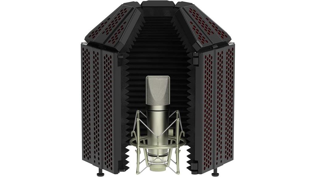 foldable microphone sound shield
