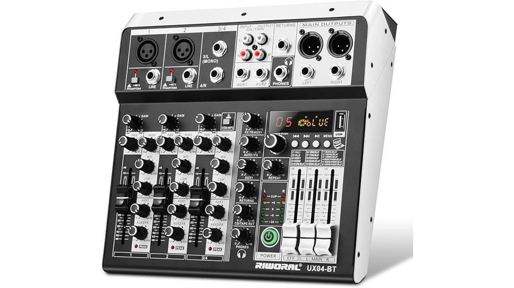 four channel mixer with effects