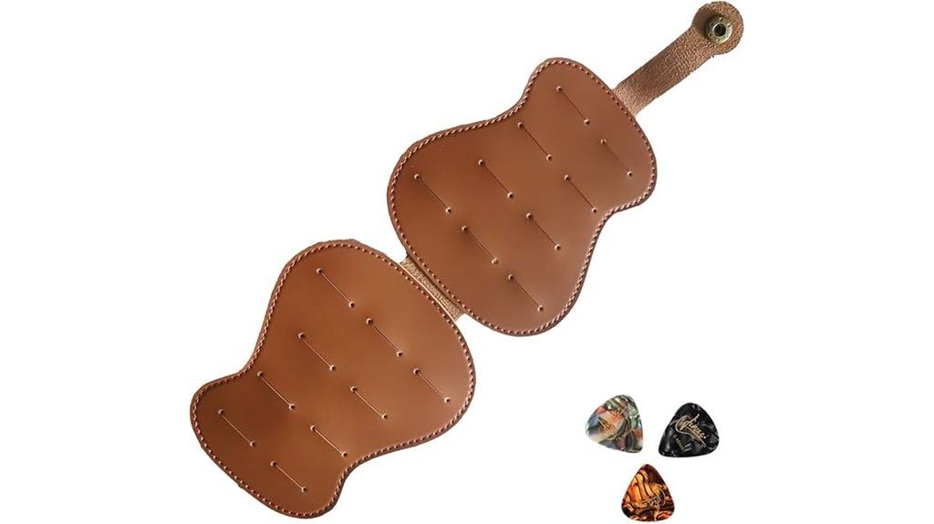 guitar picks leather case