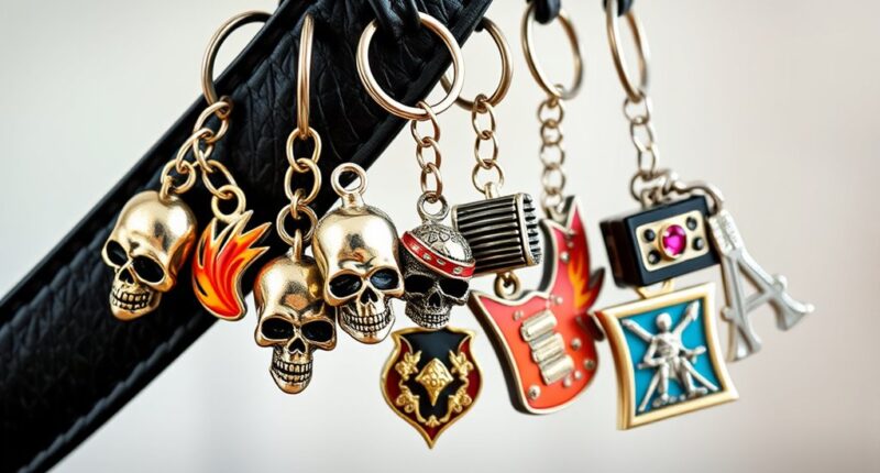 guitar strap keychain styles