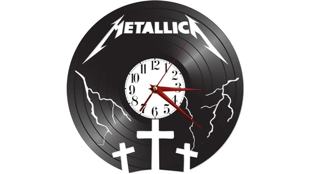 hard rock vinyl clock