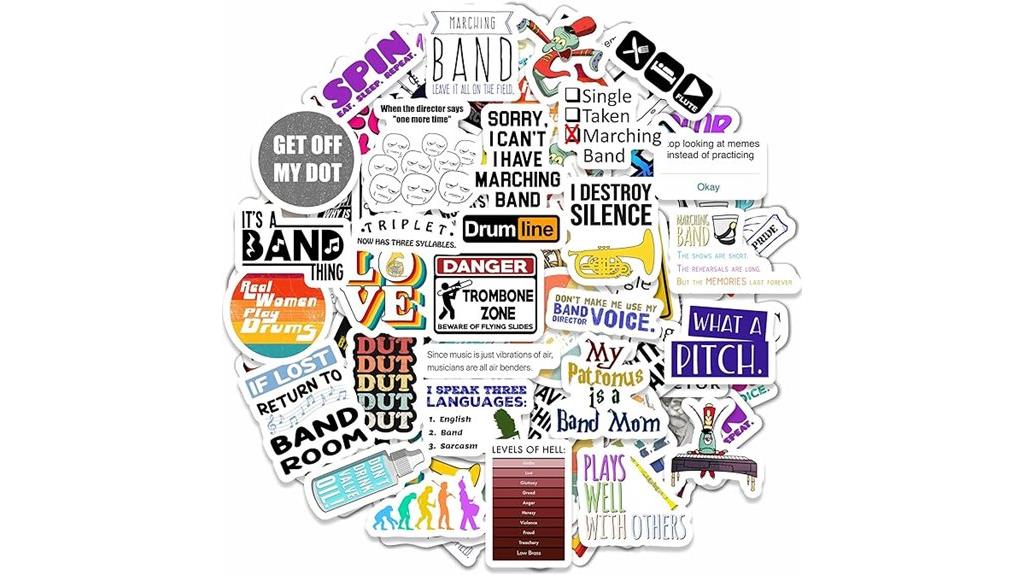 marching band laptop stickers