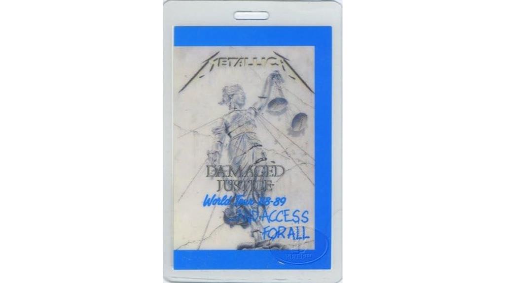 metallica backstage pass laminate