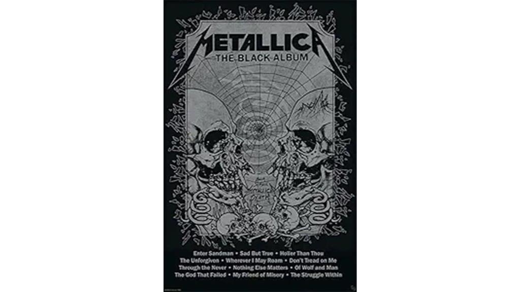 metallica black album poster