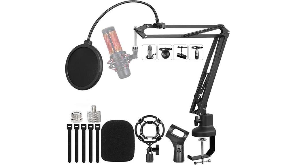 microphone boom arm suspension