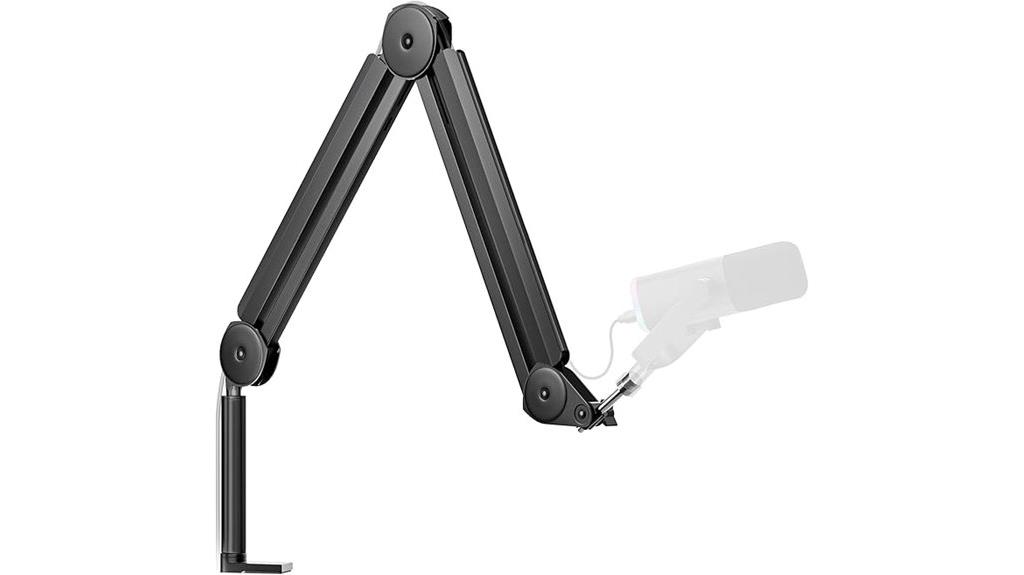 microphone boom arm with cable management
