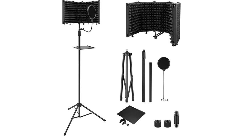 microphone isolation shield tripod